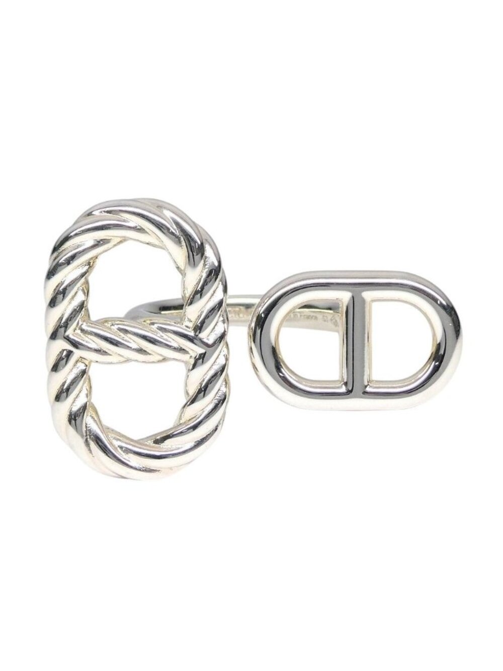 Hermes Chaine D'ancre Ring Silver